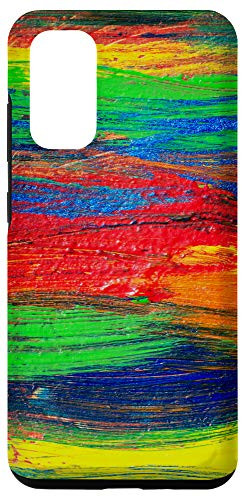 Galaxy S20 Abstract Paint Strokes Rainbow Case