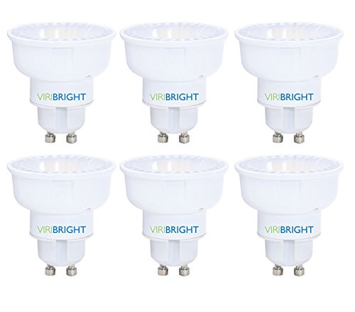 Viribright 35 Watt Equivalent (4.2W), LED Light Bulbs, Warm White 2700K, MR16 35w Bulb, GU10 Base LED Light Bulb, 6 Pack Viribright 35 Watt Equivalent (4.2W), LED Light Bulbs, Warm White 2700K, MR16 35w Bulb, GU10 Base LED Light Bulb, 6 Pack
