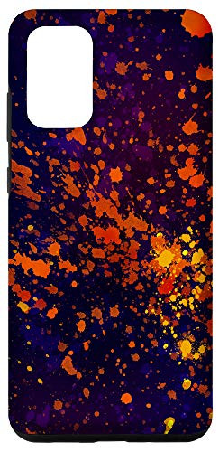 Galaxy S20 plus Case - abstract blue and orange splatter pattern phone Case