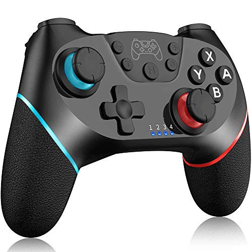 PUNWEOS Wireless Controller for Nintendo Switch-Switch Lite Switch Pro Controller Gamepad Remote Joystick with Turbo Function Gyro Axis Dual Vibration Motion Control and Capture Function