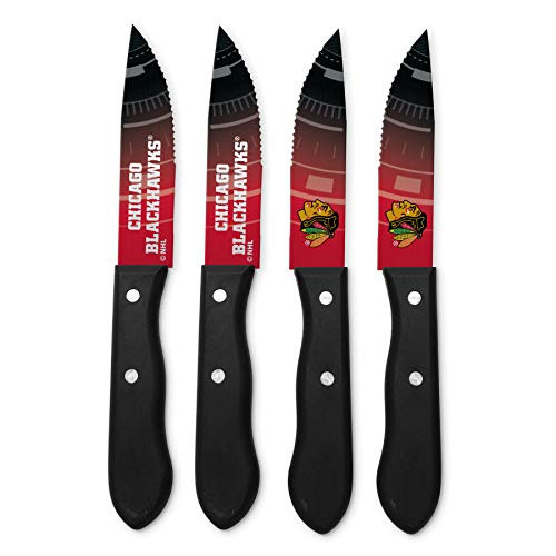 Sports Vault NHL Chicago Blackhawks Steak Knive Set 9.75" Sports Vault NHL Chicago Blackhawks Steak Knive Set 9.75"