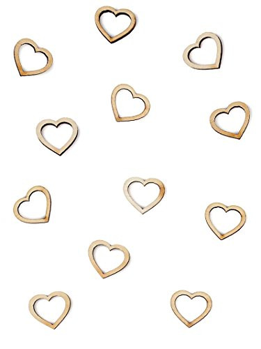 Ginger Ray Wooden Heart Rustic Table Wedding Party Confetti Scatter Beautiful Botanics