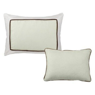 Bacati - Metro Lime-White-Chocolate 2 pc Dec Pillows