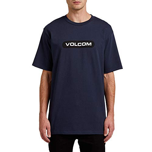 Volcom Men's New Euro Short Sleeve Tee Navy Small