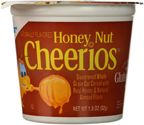 Honey Nut Cheerios Cereal Cup, Gluten Free Cereal, 1.8 oz (Pack of 12)