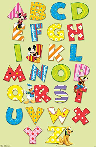 Trends International Disney Mickey Mouse - Alphabet Wall Poster 22.375" x 34" Premium Unframed