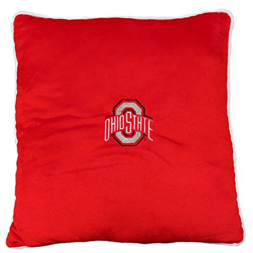 Pets First Collegiate Pet Accessories Dog Pillow Ohio State Buckeyes 16 x 16 x 3 inches