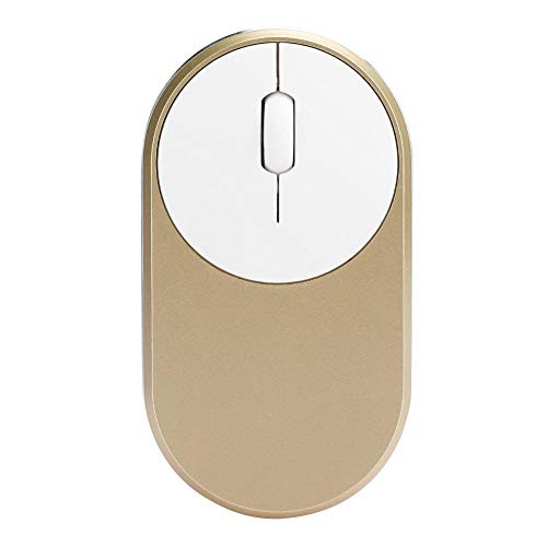 T angxi 3 Mode Wireless Mouse Mini 2.4Ghz Wireless Bluetooth Gaming Mute 3 Mode Micro USB Rechargeable 1600dpi Mouse with USB Receiver for PC-Laptop Computer-Gold-