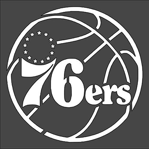 1- 5.5x5.5 inch Custom Cut Stencil -PE-44- 76ers Arts and Crafts Scrapbooking Painting on The Wall Wood Glass