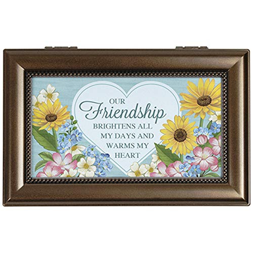 Carson Home Accents Friendship Heart Music Box Brown