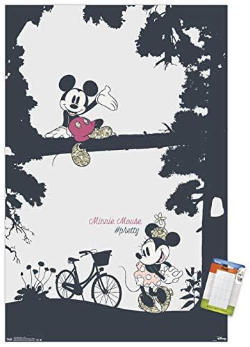 Trends International Disney Minnie Mouse - Pretty Wall Poster 22.375" x 34" Premium Poster  and  Mount Bundle