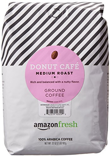 AmazonFresh Donut Cafe Ground Coffee, Medium Roast, 32 Ounce AmazonFresh Donut Cafe Ground Coffee, Medium Roast, 32 Ounce