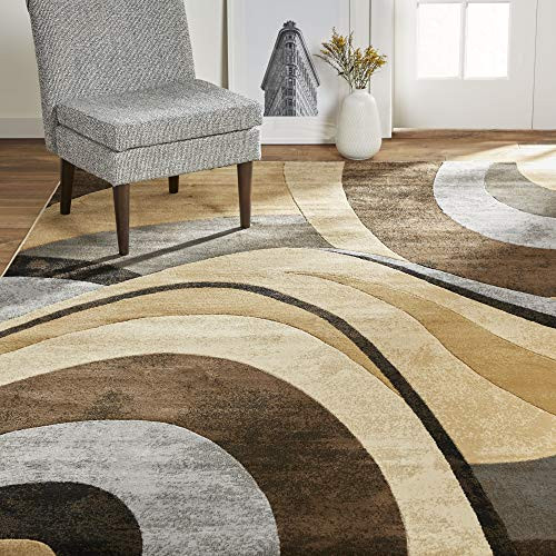 Home Dynamix Tribeca Slade Modern Area Rug Abstract Brown-Gray 39"x55"