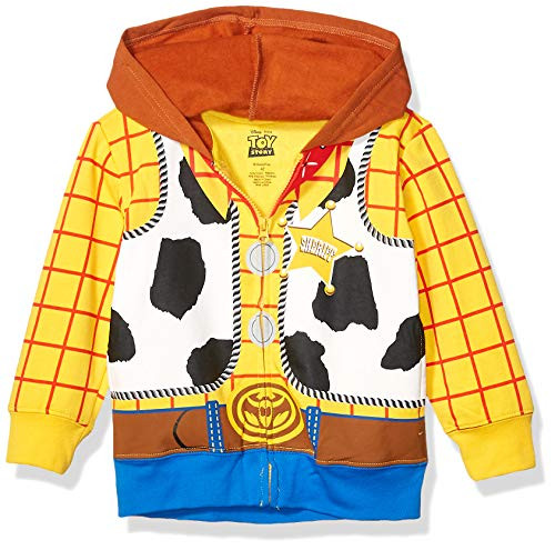 Disney Boys' Toddler Sheriff Woody Toy Story Costume Hoodie Yellow 2T