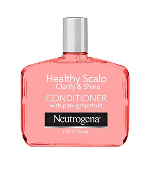 Neutrogena Exfoliating Healthy Scalp Clarify  and  Shine Conditioner for Oily Hair and Scalp Anti-Residue Conditioner with Pink Grapefruit Paraben  and  Phthalate-Free Color-Safe 12oz