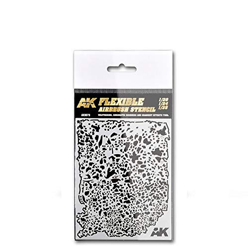 AK Interactive Flexible Airbrush Stencil 1-20 1-24 1-35 - Plastic Model Building Paints and Accessories # 9079