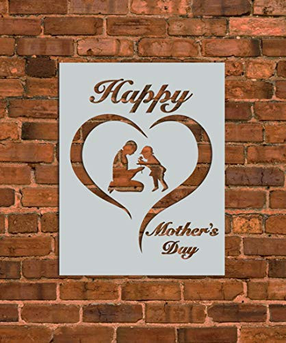 Happy Mother's Day Stencil Template - Reusable Stencil - INNOVO Stencils