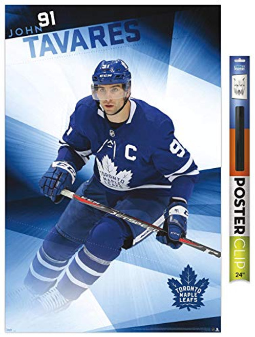 Trends International NHL Toronto Maple Leafs - John Tavares 19 Wall Poster 22.375" x 34" Premium Poster and Clip Bundle Trends International NHL Toronto Maple Leafs - John Tavares 19 Wall Poster 22.375" x 34" Premium Poster and Clip Bundle
