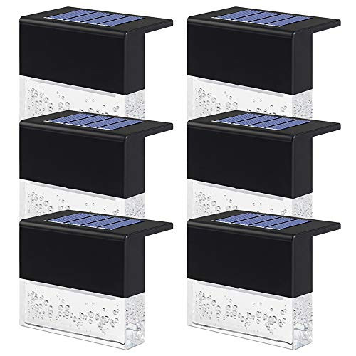 Solar Deck Lights Solar Step Lights Outdoor Led Fence Lighting Waterproof Solar Wall Mount Fence Lamp for Stairs Walkway Patio Garden Pool Driveway Pathway Walkway -2pcs- -6pcs-