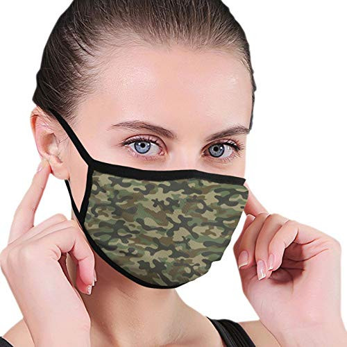 Camouflage Pillow Men's and Women's Mouth Face Mask Anti Breathable Dust Absorb Sweat Washable Reusable Masks for Cycling Camping Ski Travel Outdoor