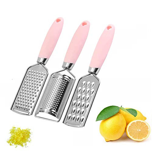 Cheese Grater Set Multi-purpose Kitchen Peeler Stainless Steel Hand-held Grater for Cheese Nutmeg Potato Ginger Lemon and Garlic
