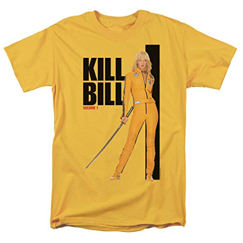 Kill Bill Movie Yellow Suit Poster T Shirt  and  Stickers -Medium-