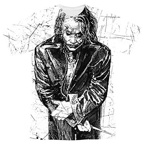 Popfunk The Dark Knight Heath Ledger Sketchy Joker T Shirts  and  Stickers -Large-