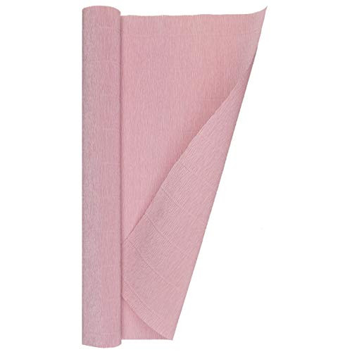Crepe Paper Roll, Heavy Italian 180 g, 13.3 sqft, Distant Drums Rose