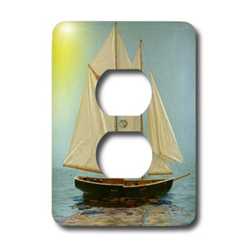 3dRose lsp_6667_6 Haiti-Smudge Ship Art 2 Plug Outlet Cover Multicolor