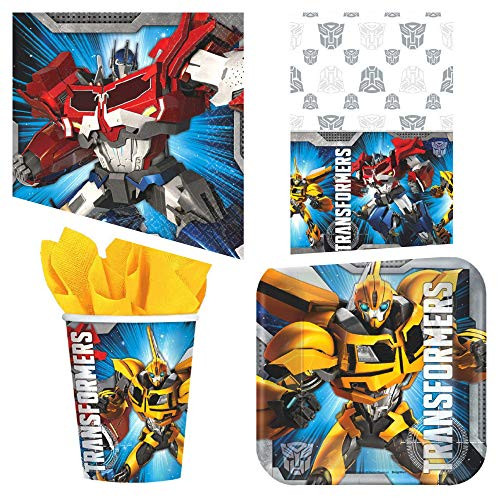Transformers Birthday Party Supplies Bundle Pack for 16 Guests (Basic)