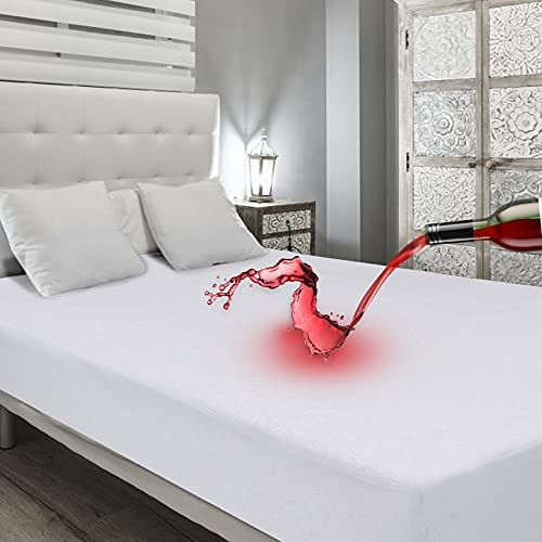 PSHFUN King Waterproof Mattress Protector Bamboo Mattress Pad Cover Breathable 3D Air Fabric Fitted 8"-21" Deep Pocket White PSHFUN King Waterproof Mattress Protector Bamboo Mattress Pad Cover Breathable 3D Air Fabric Fitted 8"-21" Deep Pocket White
