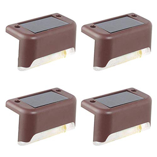 Leyeet 4pcs LED Solar Deck Lights IP65 Waterproof Outdoor Garden Pathway Patio Stairs Steps Fence Lamps Leyeet 4pcs LED Solar Deck Lights IP65 Waterproof Outdoor Garden Pathway Patio Stairs Steps Fence Lamps