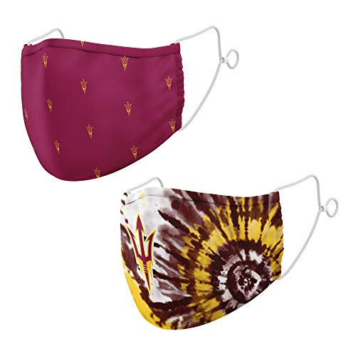 Top of the World NCAA Arizona State Sun Devils Unisex Team Color Face Mask 2-Pack Arizona State Sun Devils Maroon One Size -MTW_300 and 330- Top of the World NCAA Arizona State Sun Devils Unisex Team Color Face Mask 2-Pack Arizona State Sun Devils Maroon One Size -MTW_300 and 330-