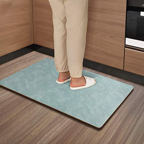 Anti Fatigue Floor Mats Kitchen Office Comfort Standing Mat for Desk - Thick Durable Pad - Non Slip Bottom Cushion Comfort at Home Office Garage Green -30"x20"-