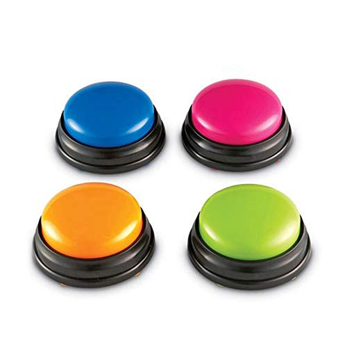 Blusea Recordable Answer Buzzers Small Size Easy Carry Voice Recording Sound Button for Kids Interactive Toy Answering Buttons