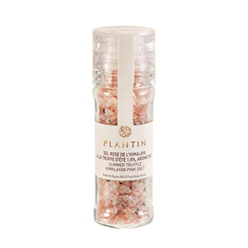 Himalayan Salt Infused with Summer Truffle by Plantin -France- 3.52 oz Bottle with Built in Salt Grinder Himalayan Salt Infused with Summer Truffle by Plantin -France- 3.52 oz Bottle with Built in Salt Grinder