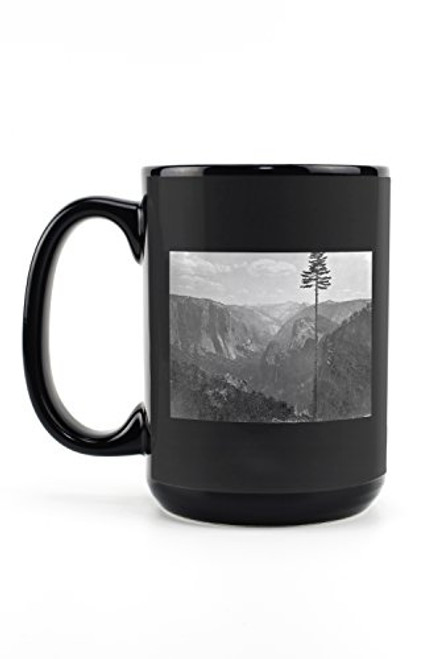 Lantern Press Yosemite National Park Yosemite Valley -15oz Black Ceramic Mug Dishwasher and Microwave Safe-