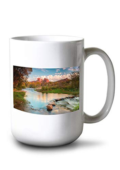 Lantern Press Sedona Arizona - Cathedral Rock at Red Rock Crossing 9026461 -15oz White Ceramic Mug- Lantern Press Sedona Arizona - Cathedral Rock at Red Rock Crossing 9026461 -15oz White Ceramic Mug-