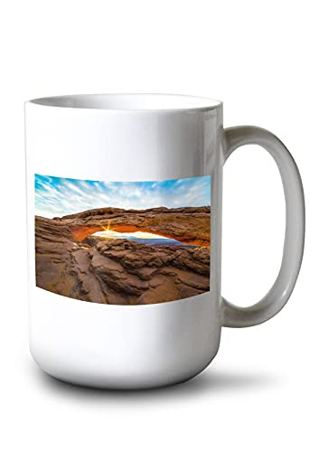 Lantern Press Moab Utah - Mesa Arch at Sunrise 9027291 -15oz White Ceramic Mug-