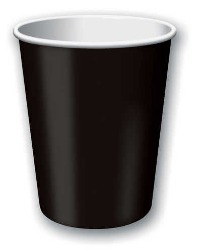 Creative Converting Paper Hot/Cold Cups, 9-Ounce., Black Velvet Color, Package Of 24