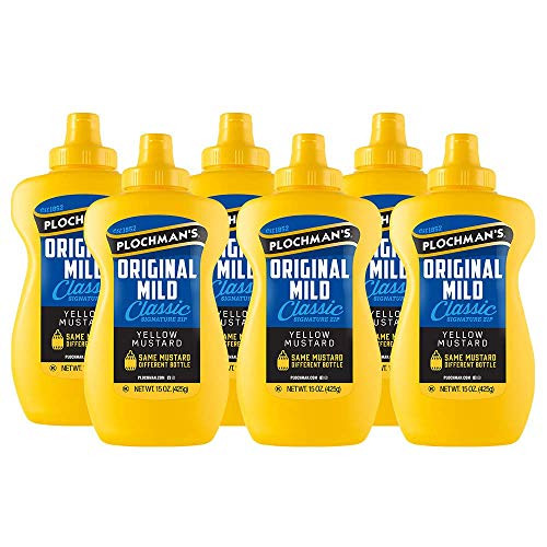 Plochman's Yellow Original Mild Mustard 15 Oz -6 Pack- Plochman's Yellow Original Mild Mustard 15 Oz -6 Pack-