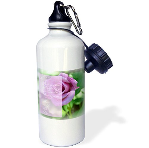 3dRose "Forever and A Day Rose Poem White Letters Flowers Romance" Sports Water Bottle 21 oz White 3dRose "Forever and A Day Rose Poem White Letters Flowers Romance" Sports Water Bottle 21 oz White
