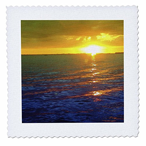3dRose qs_11428_1 Color Me a Tropic Sunset Quilt Square, 10 by 10-Inch