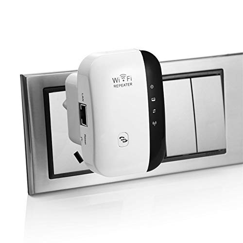 WiFi Range Extender/Wireless Repeater/Internet Signal Booster Amplifier 300Mbps,Mini AP Access Point High Gain Antenna Compatible Alexa, Extends WiFi to Smart Home & Alexa Devices (White)