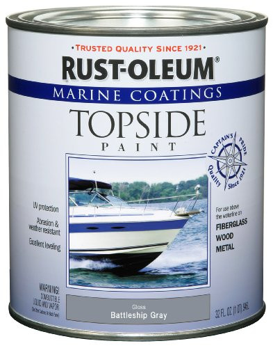 Rust-Oleum Not Available 207005 Marine Topside Paint, Battleship Gray, 1-Quart