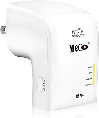 WiFi Range Extender MECO AC750 WiFi Repeater Dual Band 2.4-5GHz Wireless Signal Amplifier Booster Support Router Mode-Repeater-Access Point