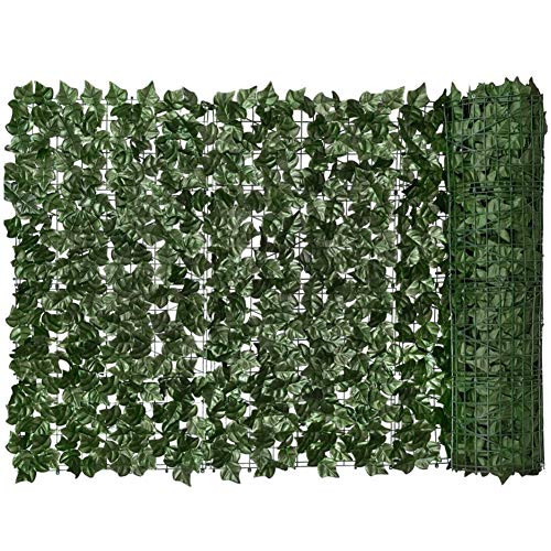 Artificial Ivy Green Leaf Hedge Artificial Leaf Privacy Fence Screen Garden Fence Screening Green Leaf Faux Ivy Plant Wall Fake Grass Decorative Backdrop for Outdoor Garden Balcony 0.5x3m Artificial Ivy Green Leaf Hedge Artificial Leaf Privacy Fence Screen Garden Fence Screening Green Leaf Faux Ivy Plant Wall Fake Grass Decorative Backdrop for Outdoor Garden Balcony 0.5x3m