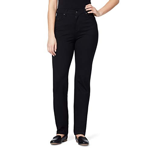 Gloria Vanderbilt Women's Misses Amanda Ponte High Rise Knit Pant Black 10 Regular