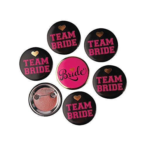 Fun Express Assorted Bachlorette Buttons - Jewelry - 6 Pieces