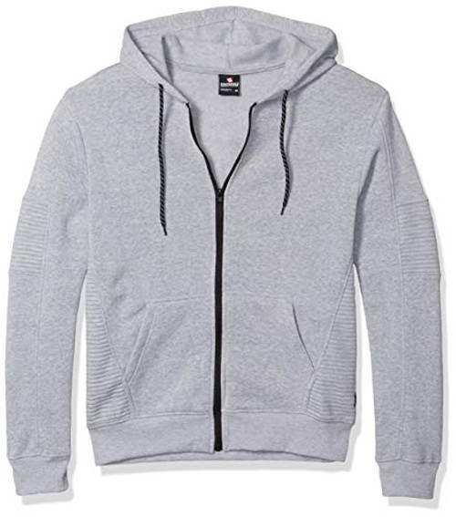 Southpole Men's Active Basic Hooded Full Zip Fleece in Premium Fabric Heather Grey Mojito Small Southpole Men's Active Basic Hooded Full Zip Fleece in Premium Fabric Heather Grey Mojito Small